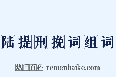 陆提刑挽词组词是什么意思的图片